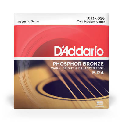 EJ24 Phosphor Bronze Acoustic Guitar Strings  True Medium  13-56