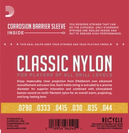 EJ27N 3/4 Student Nylon Fractional Classical Guitar Strings  Normal Tension