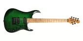 Ernie Ball Music Man - JP15 Electric Guitar with Case - Green Tiger Eye Flame