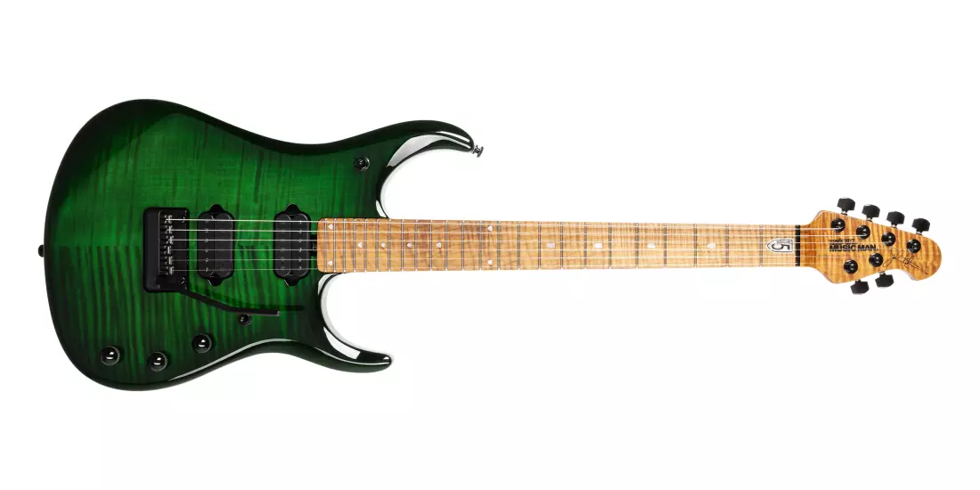 JP15 Electric Guitar with Case - Green Tiger Eye Flame