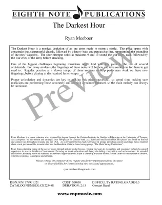 The Darkest Hour - Meeboer - Concert Band - Gr. 0.5