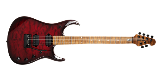 Ernie Ball Music Man - JP15 Electric Guitar with Case - Red Tide Quilt