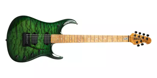 Ernie Ball Music Man - JP15 Electric Guitar with Case - Green Tiger Eye Quilt
