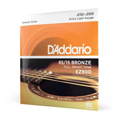EZ900 85/15 Cordes de guitare acoustique en bronze extra lgres 10-50