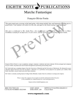 Marche Fantastique - Fortin - Concert Band - Gr. 0.5