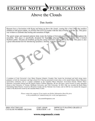 Above the Clouds - Austin - Concert Band - Gr. 0.5