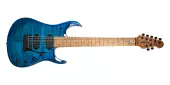 Ernie Ball Music Man - JP15 7-String Electric Guitar with Case - Ultramarine Flame