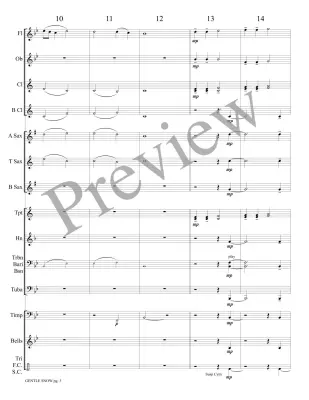Gentle Snow - Austin - Concert Band - Gr. 0.5