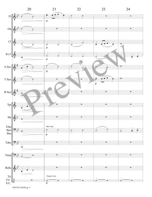 Gentle Snow - Austin - Concert Band - Gr. 0.5