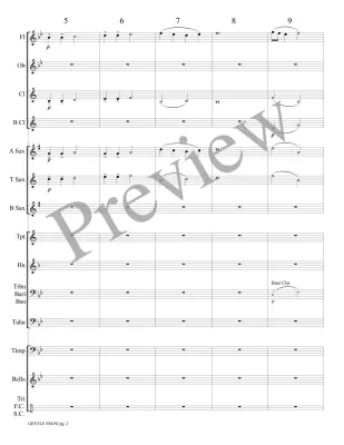 Gentle Snow - Austin - Concert Band - Gr. 0.5