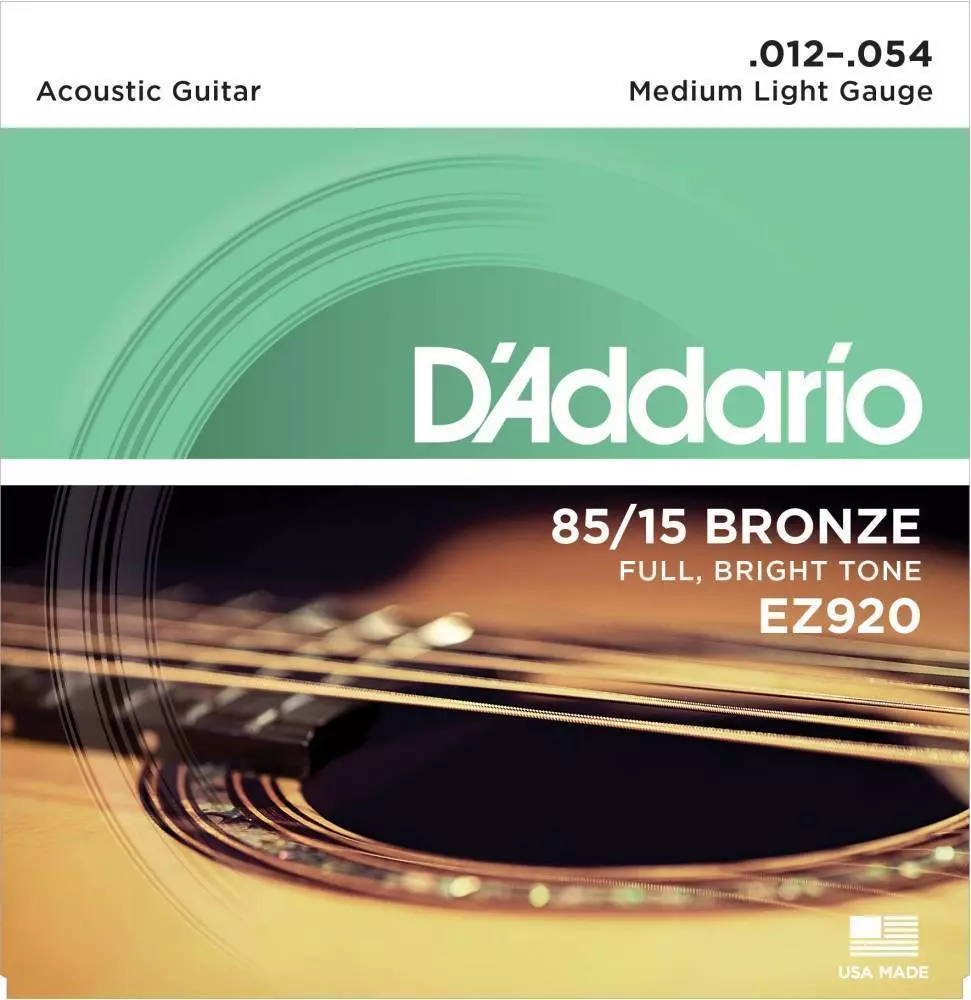EZ920 85/15 Bronze Acoustic Guitar Strings Medium Light 12-54