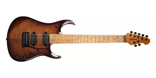 Ernie Ball Music Man - JP15 7-String Electric Guitar with Case - Amber Waves Flame