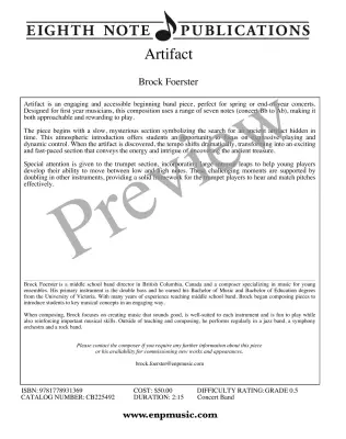 Artifact - Foerster - Concert Band - Gr. 0.5