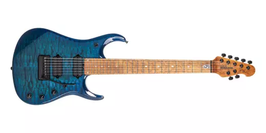 Ernie Ball Music Man - JP15 7-String Electric Guitar with Case - Ultramarine Quilt