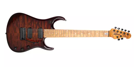 Ernie Ball Music Man - JP15 7-String Electric Guitar with Case - Amber Waves Quilt