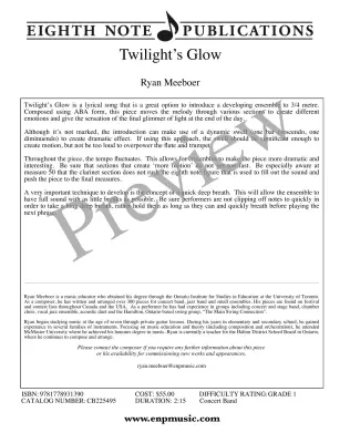 Twilight\'s Glow - Meeboer - Concert Band - Gr. 1