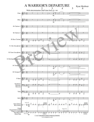A Warrior\'s Departure - Meeboer - Concert Band - Gr. 1