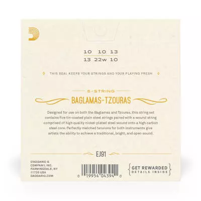 EJ91 Nickel Wound Baglamas-Tzouras Strings