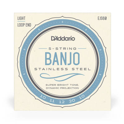 JS60 5-String Banjo Strings  Stainless Steel  Light  9-20