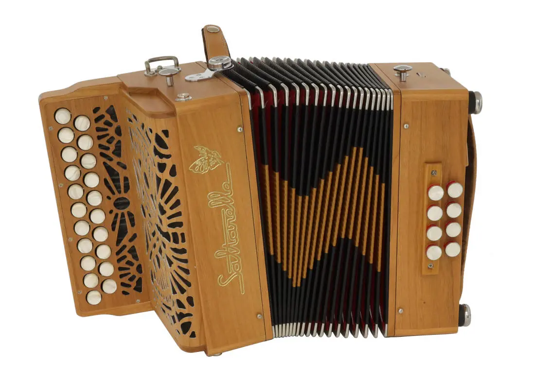 Aether III Diatonic Accordion - Natural Cherry