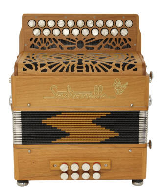 Aether III Diatonic Accordion - Natural Cherry