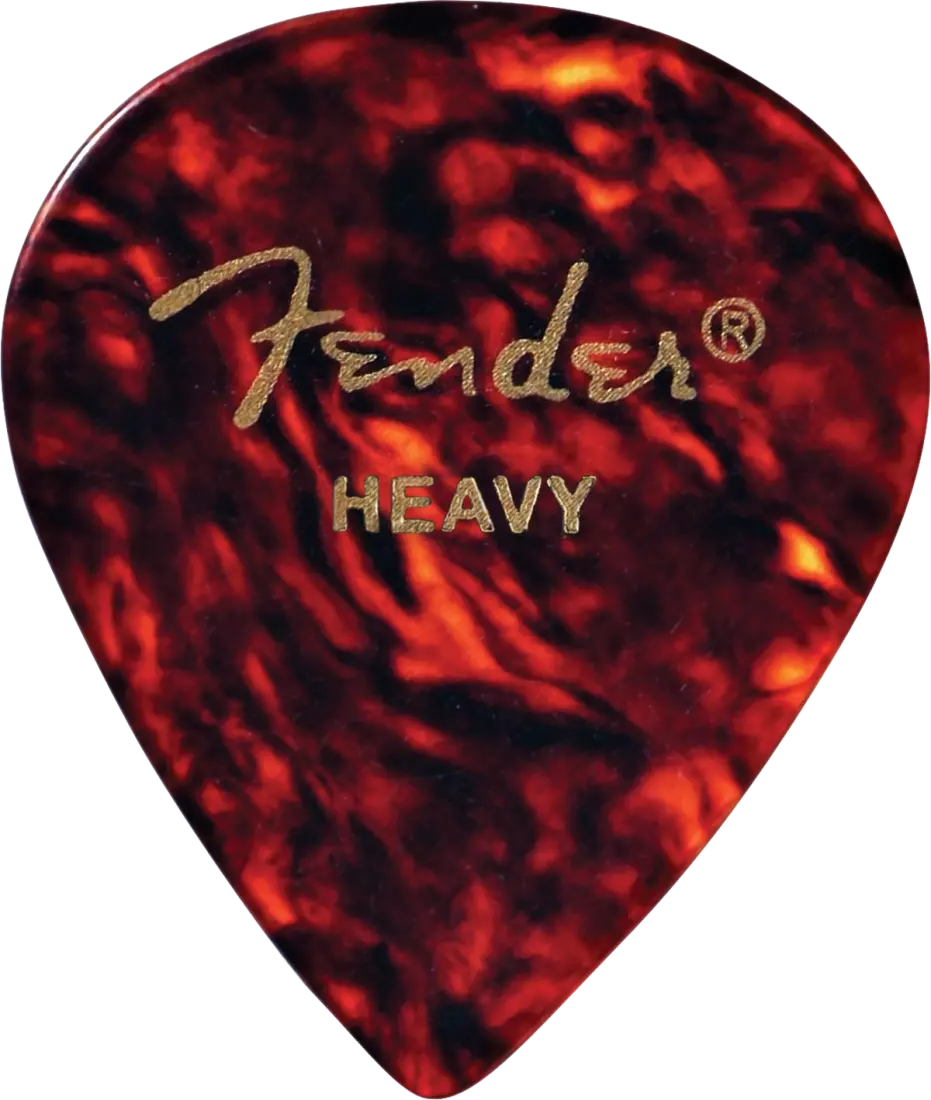 551 Shape Celluloid Picks 12 Pack, Heavy - Tortoiseshell