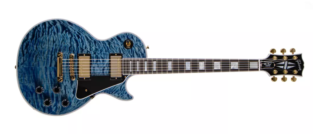 Les Paul Custom AAA Quilt Top Electric Guitar with Hardshell Case - Indigo Blue