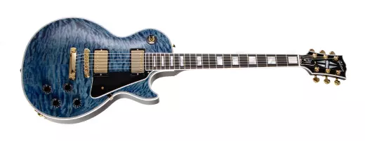 Les Paul Custom AAA Quilt Top Electric Guitar with Hardshell Case - Indigo Blue