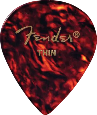 551 Shape Celluloid Picks 12 Pack, Thin - Tortoiseshell