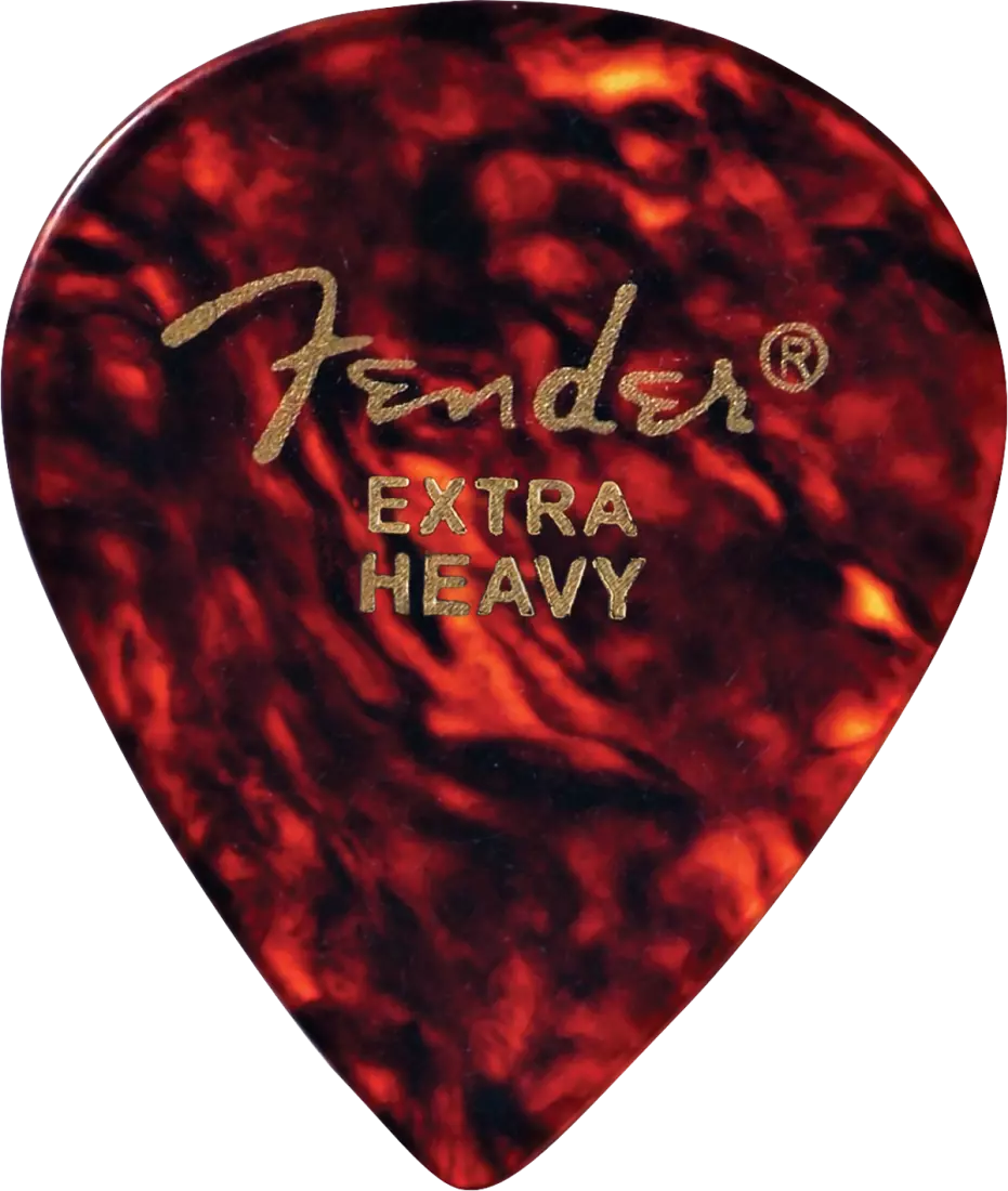 551 Shape Celluloid Picks 12 Pack, Extra Heavy - Tortoiseshell