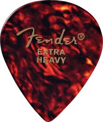 551 Shape Celluloid Picks 12 Pack, Extra Heavy - Tortoiseshell