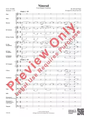 Nimrod (from Enigma Variations) - Elgar/Karrick - Concert Band - Gr. 3