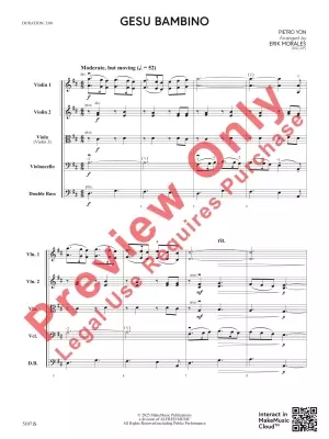 Gesu Bambino - Yon/Morales - String Orchestra - Gr. 3