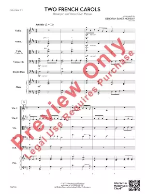 Two French Carols - Monday - String Orchestra - Gr. 2.5
