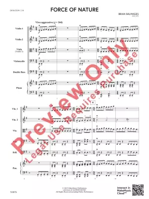 Force of Nature - Balmages - String Orchestra - Gr. 2