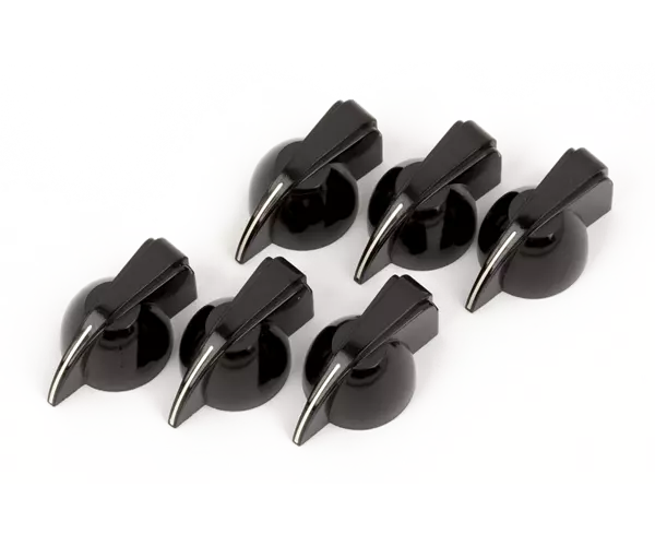 Pure Vintage Black Chicken Head Amplifier Knobs (6)
