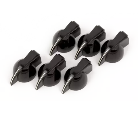 Fender - Pure Vintage Black Chicken Head Amplifier Knobs (6)