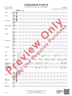 A Hanukkah Festival - Bernotas - Full Orchestra - Gr. 3.5