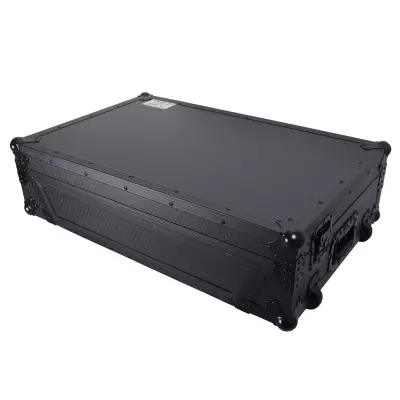 ATA Flight Style Road Case For RANE Four or RANE Performer DJ Controller with 1U Rack Space and Wheels - Black on Black