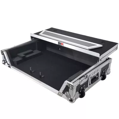 Flight Case For RANE ONE DJ Controller with Sliding Laptop Shelf, 1U Rack, and Wheels