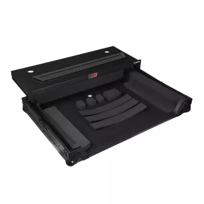 Flight Style Road Case for Pioneer DDJ-FLX10 or DDJ-GRV6 with Sliding Laptop Shelf - Black on Black