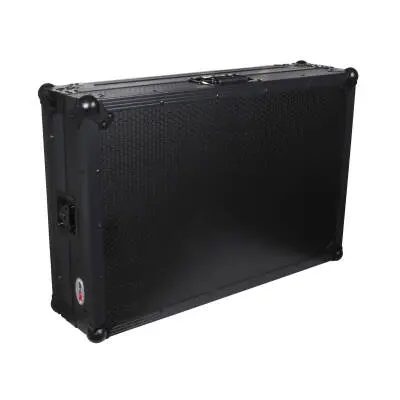 Flight Style Road Case for Pioneer DDJ-FLX10 or DDJ-GRV6 with Sliding Laptop Shelf - Black on Black