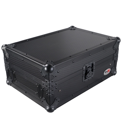 ProX - Flight Case for Pioneer DJM-S11 Mixer with Sliding Laptop Shelf - Black on Black