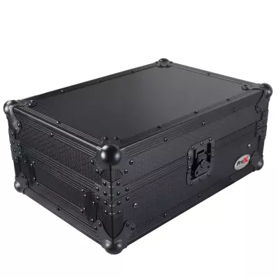 ProX - Flight Case for Pioneer DJM-S11 Mixer with Sliding Laptop Shelf - Black on Black