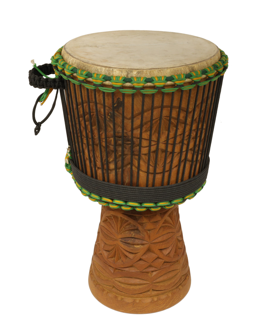 XXL African Djembe with Fully Carved Body - 14 x 25\'\'