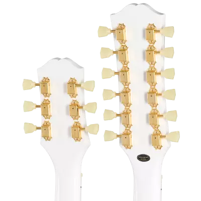 EDS-1275 Doubleneck SG Electric Guitar with Hardshell Case - Alpine White
