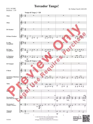 Toreador Tango! - Farrell - Concert Band - Gr. 1.5