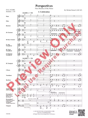 Perspectives: Three Sketches of One Theme - Kamuf - Concert Band - Gr. 2