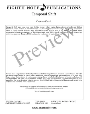 Temporal Shift - Gassi - Concert Band - Gr. 3