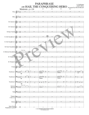 Paraphrase on Hail the Conquering Hero - Guilmant/Marlatt - Concert Band - Gr. 3